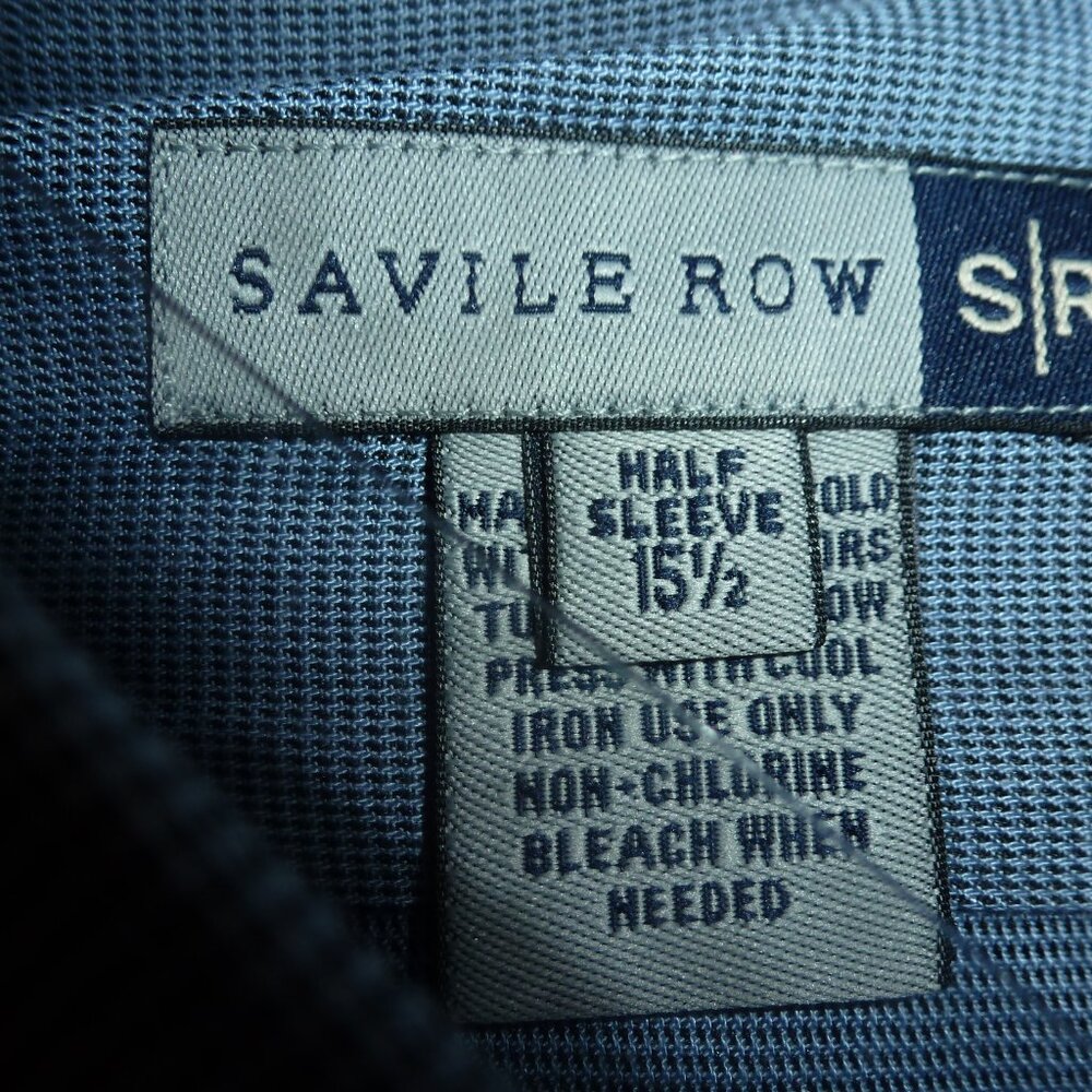 NEW Men's THE SAVILE ROW COMPANY Dress Shirt, blue/gray NECK 15.5 S/R